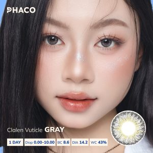 Kính áp tròng 3 tháng Clalen Vuticle Gray | Lens xám có độ cận