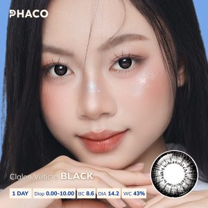 Kính áp tròng 3 tháng Clalen Vuticle Black | Lens màu đen có độ