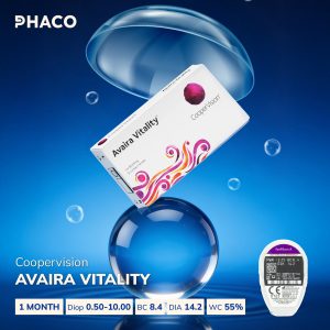 Kính áp tròng cận thị trong suốt Avaira Vitality