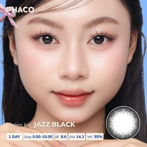 Kính áp tròng 1 ngày Clalen Iris Jazz Black màu đen