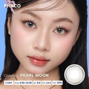 Kính áp tròng 1 ngày Clalen Iris Pear Moon màu nâu xám