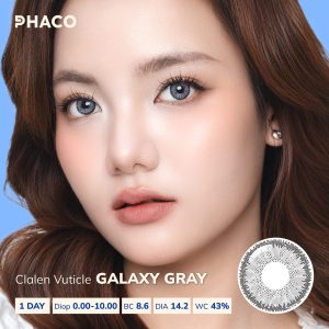 Kính áp tròng 3 tháng Clalen Vuticle Galaxy Gray | Lens xám lạnh có độ
