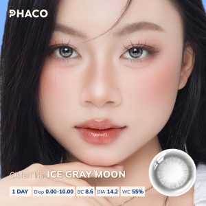 Kính áp tròng 1 ngày Clalen Iris ICE Gray | Lens cận màu xám