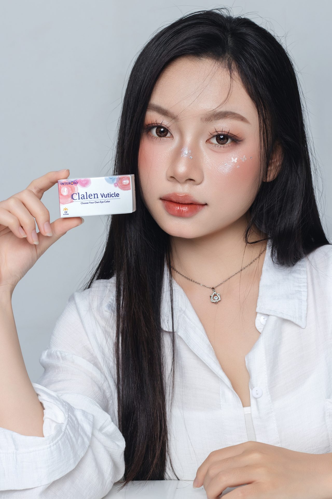 Kính áp tròng 3 tháng Clalen Vuticle Brown | Lens nâu có độ cận - Ảnh 2