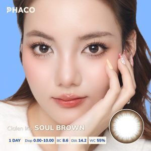 Kính áp tròng 1 ngày Clalen Iris Soul Brown | Lens cận có màu
